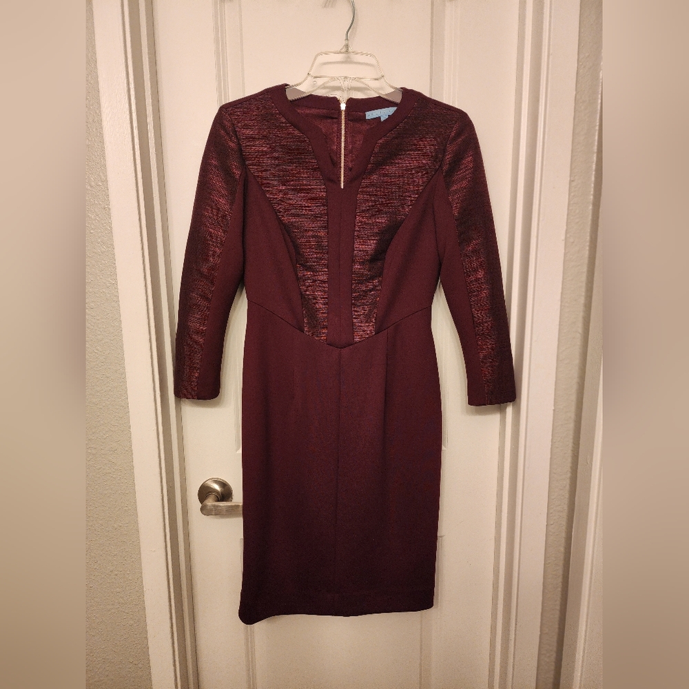 Antonio Melani Dress Burgundy/Dark Wine. Size 0.